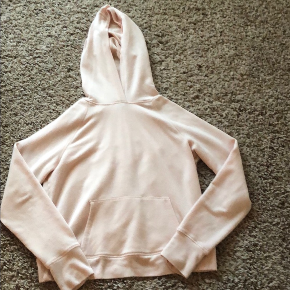 Light pink Athleta Girl cross cross sweatshirt